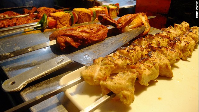 Món kebab thơm ngon ở Delhi là thịt nướng xiên