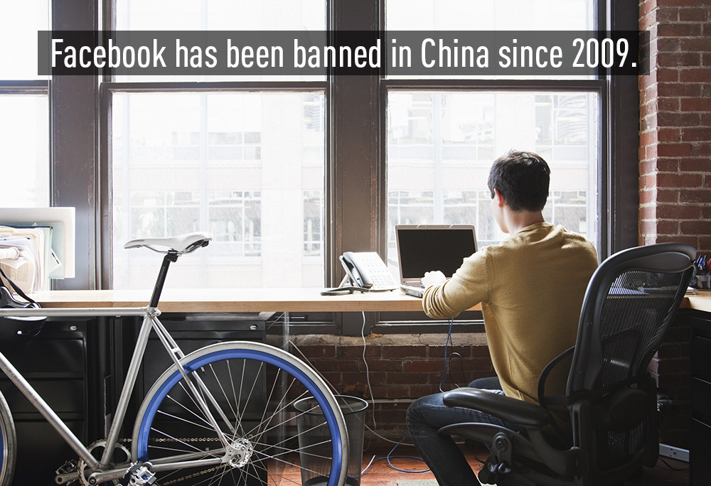 Facebook đã bị cấm ở Trung Quốc từ năm 2009.