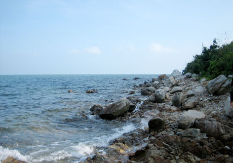Ghềnh đá nơi có nhiều ốc biển.