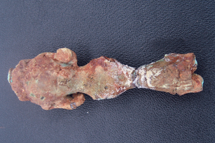 Cán dao minh khí hình người, tai đeo khuyên hình hoa rau muống lần đầu tiên được tìm thấy ở các địa điểm văn hóa Sa Huỳnh