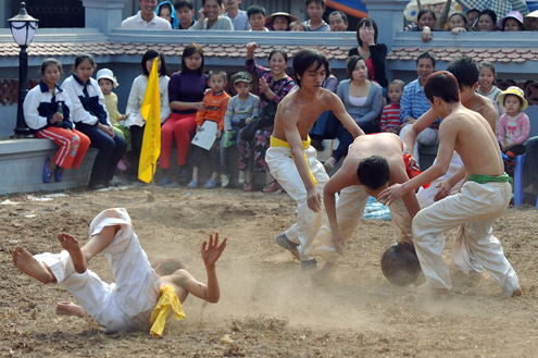 Trai Ha thanh tro tai vat cau dau xuan