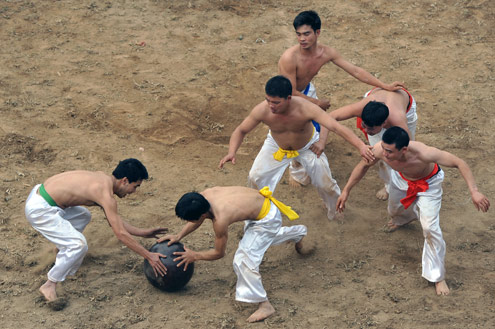 Trai Ha thanh tro tai vat cau dau xuan