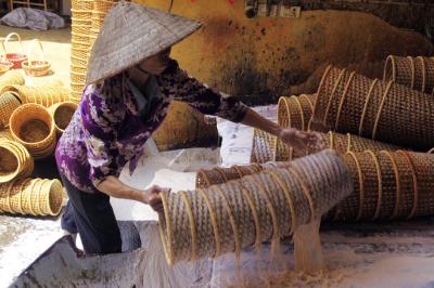Làng nghề đan cỏ tế ở Lưu Thượng